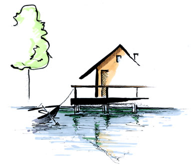 Croquis de la cabane